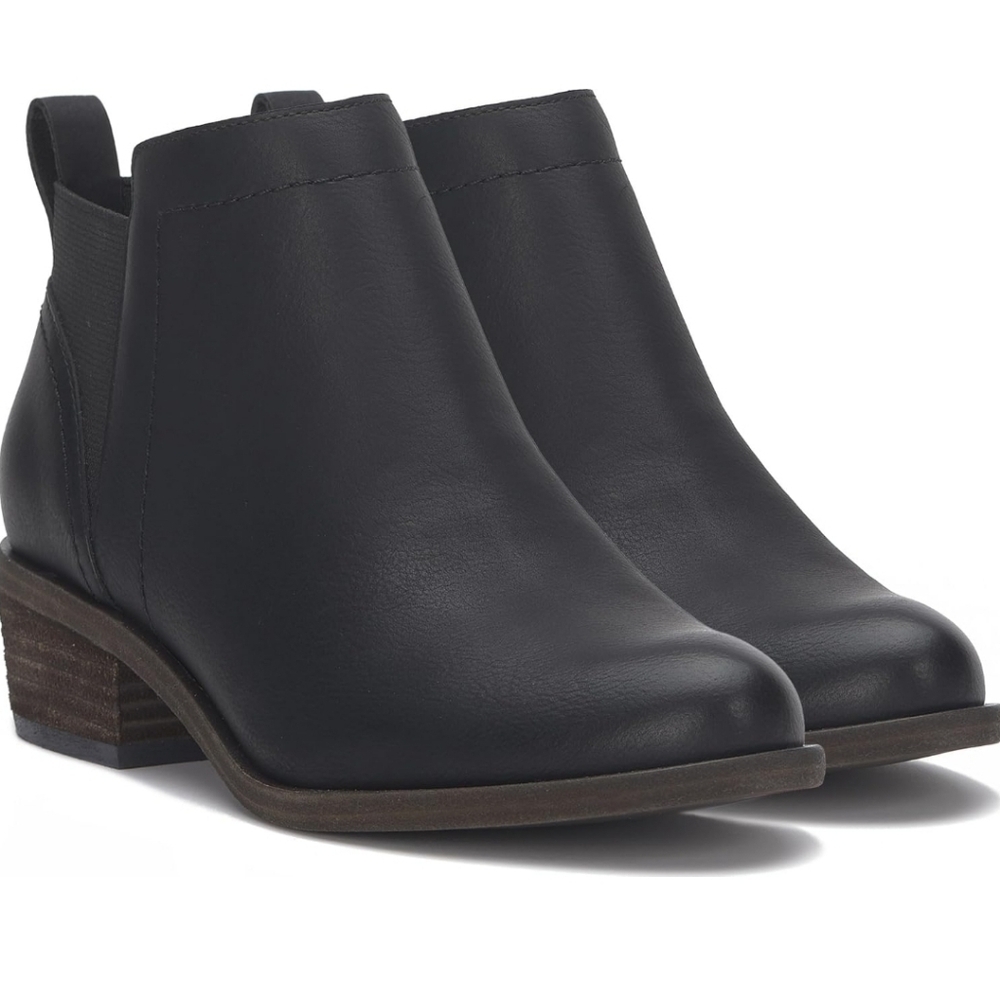 Lucky Brand Womens Badene Black Ankle Boots Size 9